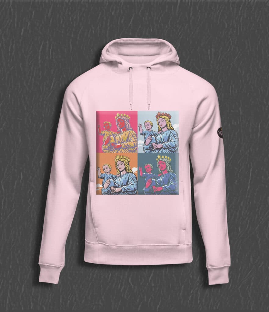 sweat du Puy-en-Velay vierges colorées